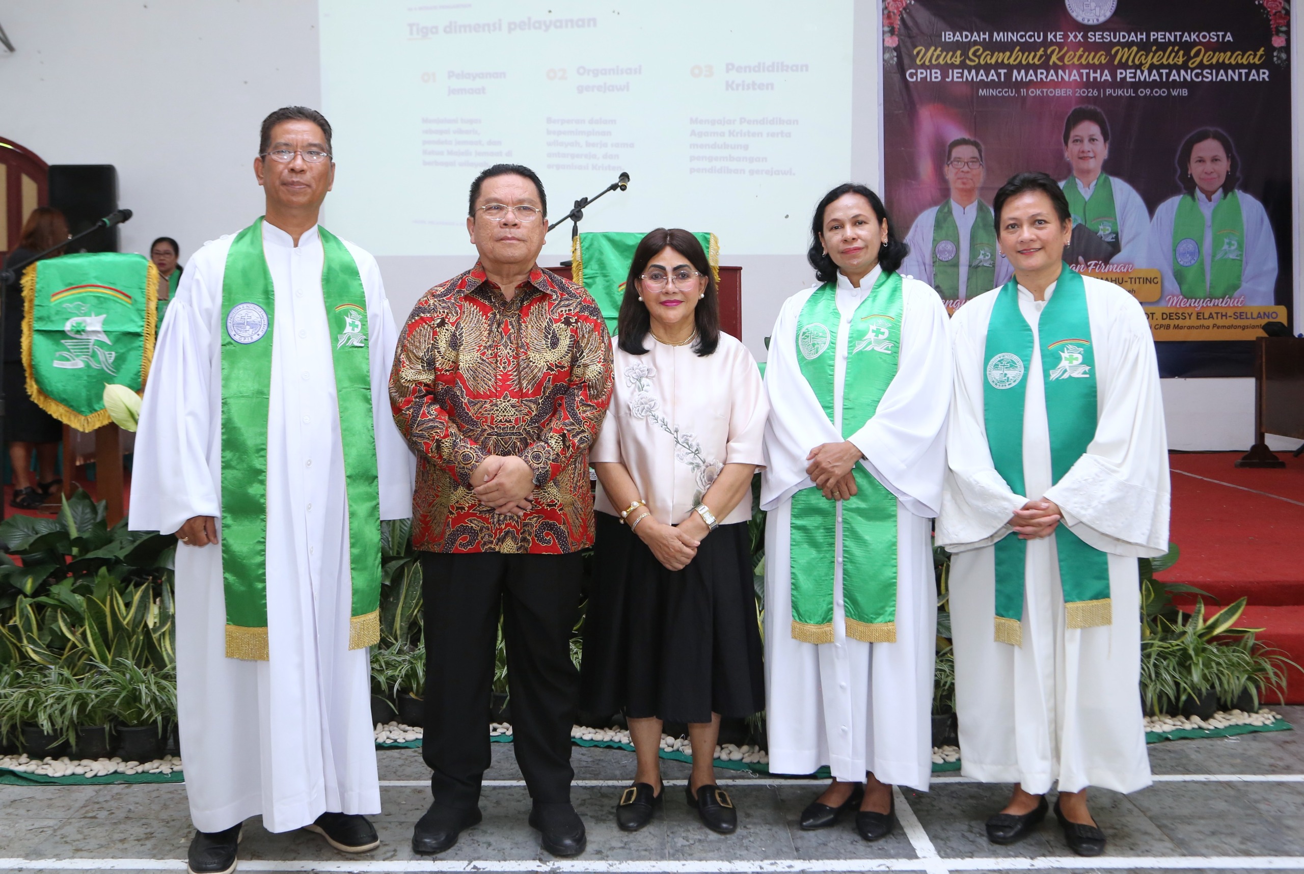 Wali Kota Wesly Silalahi Hadiri Ibadah Utus Sambut Pendeta/Ketua Majelis Jemaat GPIB Maranatha Pematangsiantar