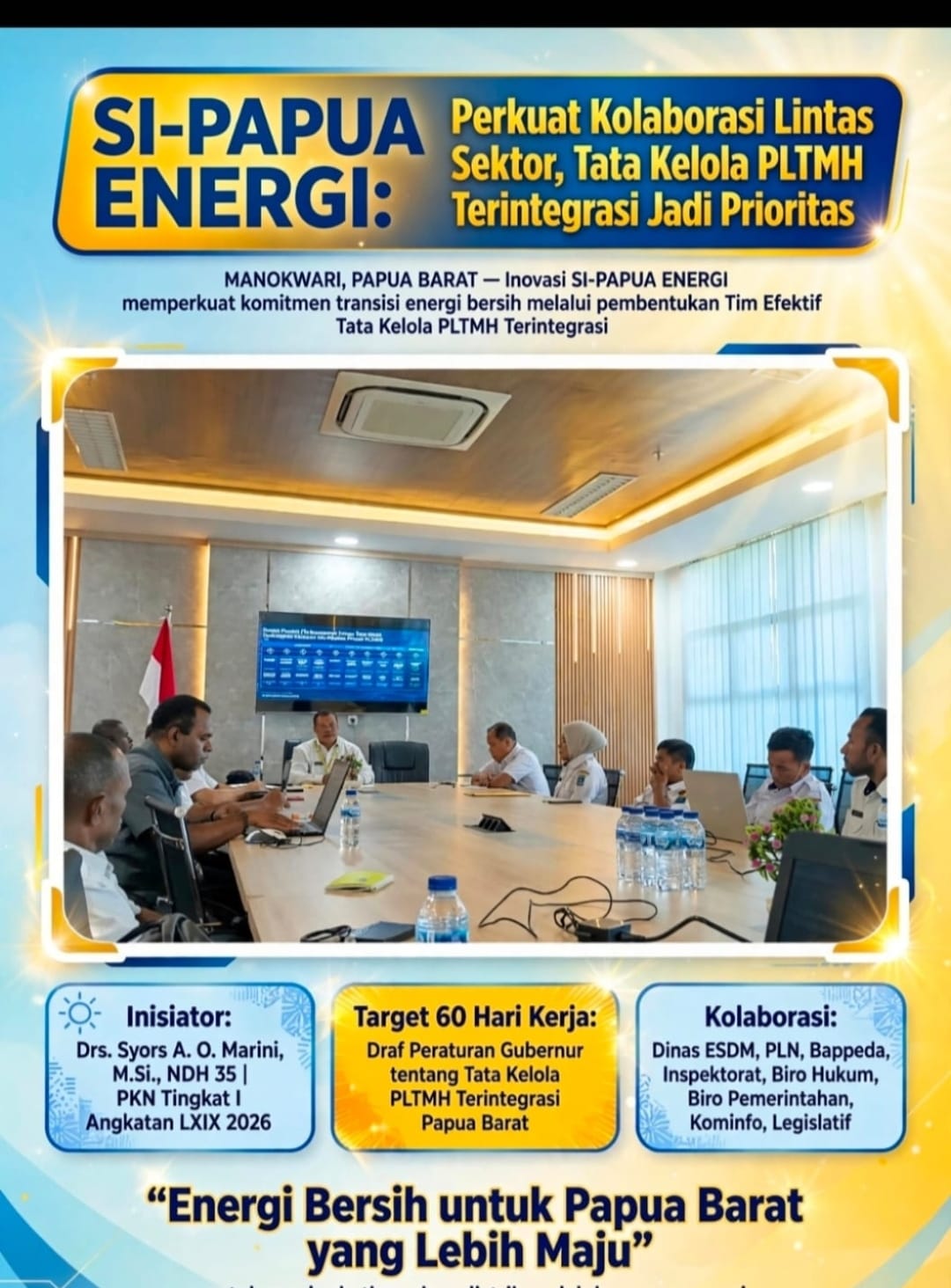 SI-PAPUA ENERGI: Perkuat Kolaborasi Lintas Sektor, Tata Kelola PLTMH Terintegrasi Jadi Prioritas