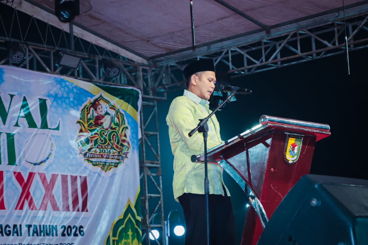Buka FSQ XXIII Sergai, Wabup Dorong Pembinaan Generasi Muda melalui Seni Qasidah