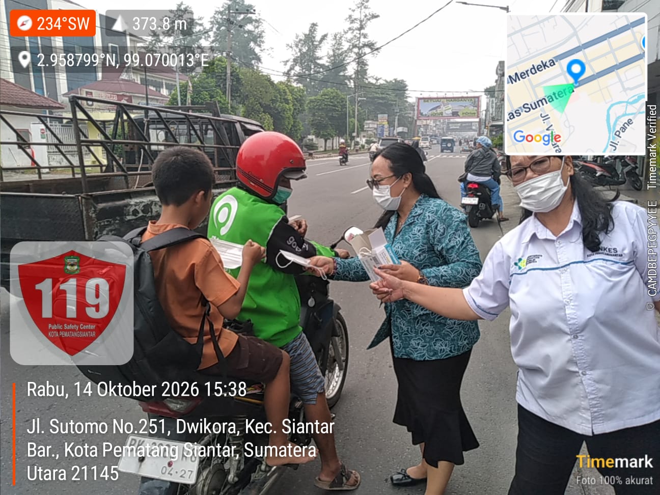 Akibat Asap Karhutla Melanda, Dinkes Pematangsiantar Beri Tips Jaga Kesehatan dan Bagikan Masker kepada Masyarakat