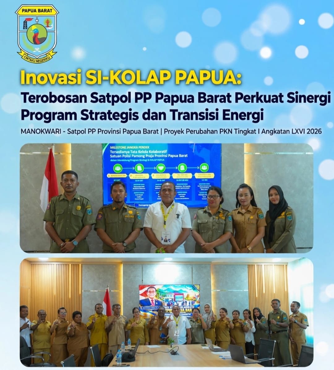 Inovasi SI-KOLAP PAPUA: Terobosan Satpol PP Papua Barat Perkuat Sinergi Program Strategis dan Transisi Energi