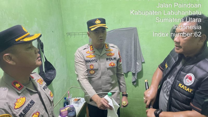 Tindak Lanjut Laporan Warga, Kapolres Labuhanbatu AKBP Wahyu Endrajaya Pimpin Penggerebekan Sarang Narkoba di Pendoan