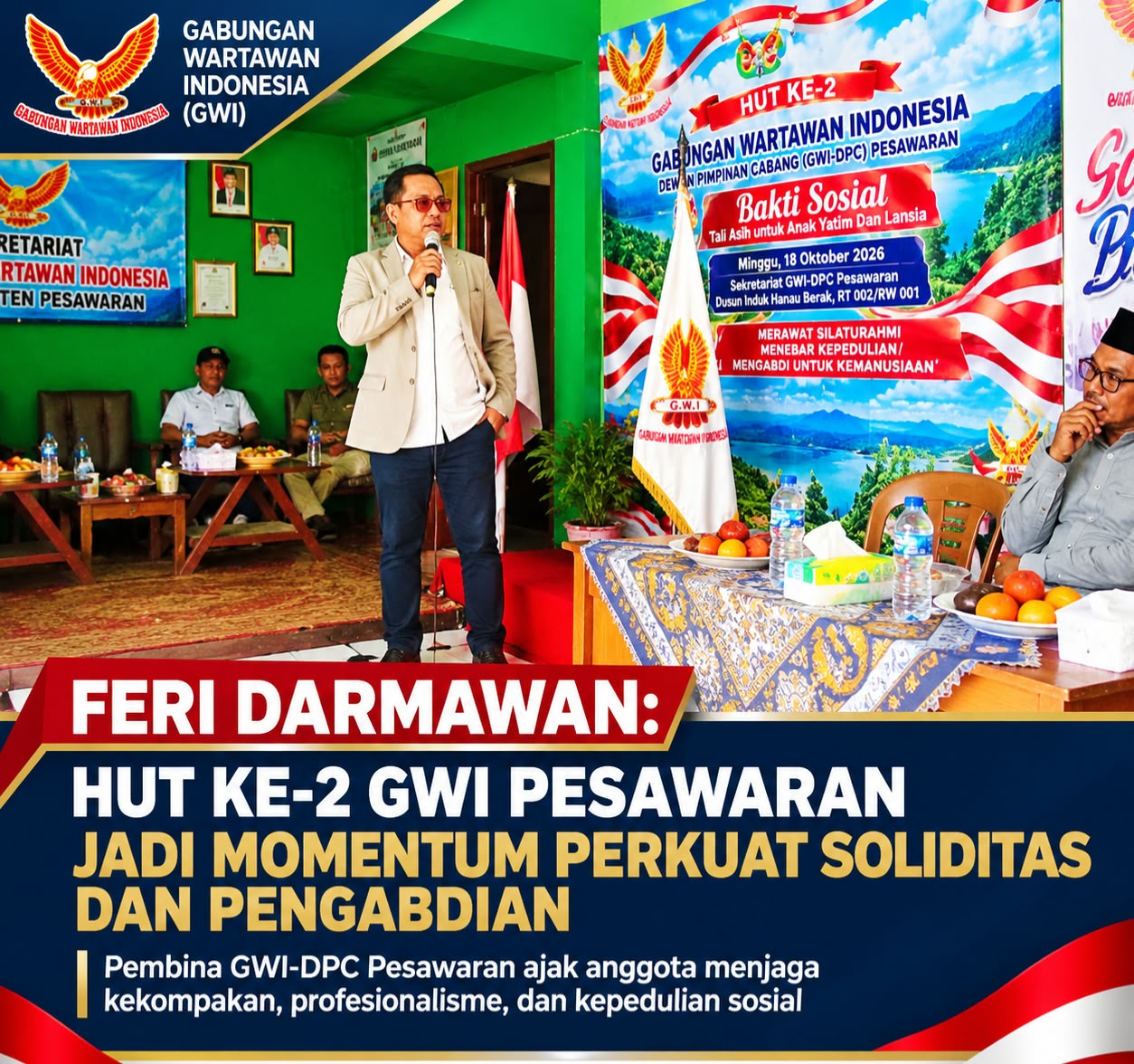 Feri Darmawan: HUT Ke-2 GWI Pesawaran Jadi Momentum Perkuat Soliditas Dan Pengabdian
