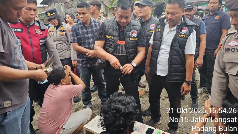 Polres Labuhanbatu Bersama BNNK Labura Gelar Operasi Sarang Narkoba, Dua Pria Diamankan
