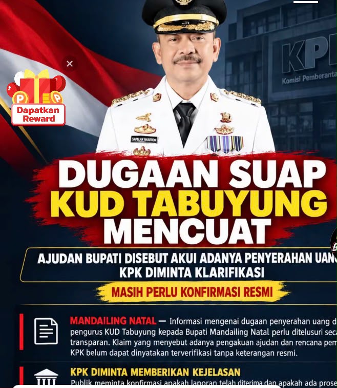 Viral Di Tiktok: Dugaan Suap Kud Tabuyung Mencuat, Seret Nama Bupati