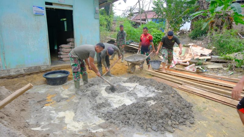 Pondasi Mulai Dicor, Satgas TMMD ke-130 Kodim 0209/LB Bangun Harapan Baru Suroto