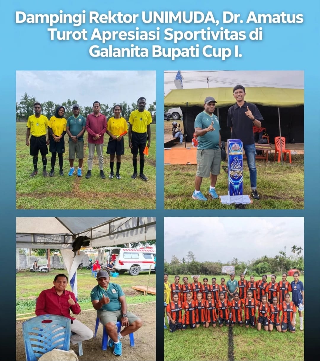 Dampingi Rektor UNIMUDA, Dr. Amatus Turot Apresiasi Sportivitas di Galanita Bupati Cup I