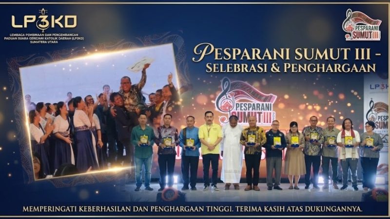 LP3KD Medan Juara Umum Paduan Suara Dewasa Campuran Pesparani Katolik Sumut III 2026, Siap Menuju Pesparani Nasional 2027 di Kota Manado